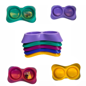 ظرف آب و غذای سگ و گربه مدل دوقلو