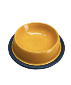 ظرف غذا سگ فلزی ضد مورچه لاستیک دار در