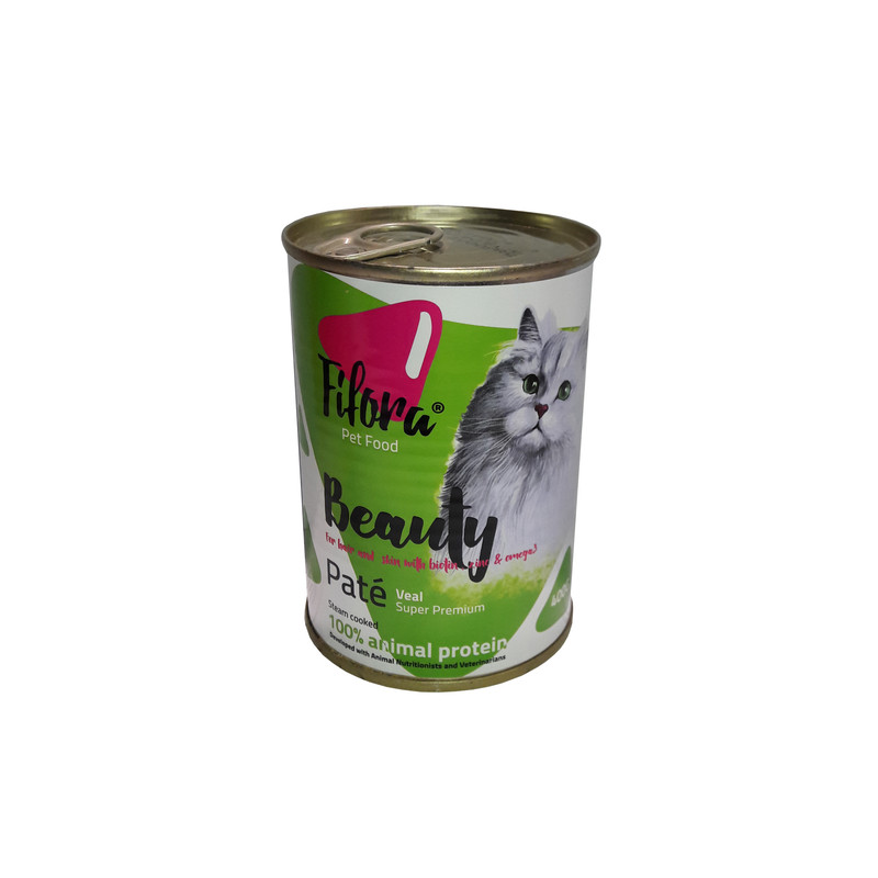 کنسرو فیفورا بیوتی گربه مدل پته با طعم گوشت گوساله ۴۰۰ گرم